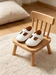 Giày búp bê Mary Jane cho bé gái sơ sinh, đế mềm chống trơn trượt, thích hợp làm giày công chúa dự tiệc cưới. - trắng - Xem 3