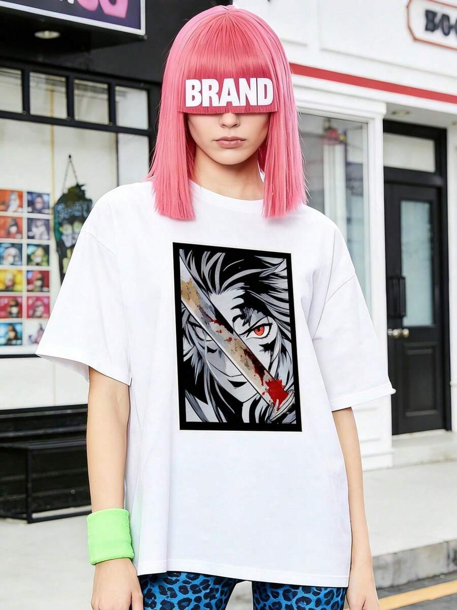 Camiseta de manga corta con cuello redondo suave y casual de verano para mujer, tops para salir, vintage, Gen Z, tops, curvas, ropa Y2K, algodón, Italia, Grecia, tops de mujer, tops bonitos, camisetas gráficas, conjuntos de primavera, estilo callejero americano, casual deportivo, estilo unisex, estilo casual urbano, casual, jersey, camisetas holgadas, ropa de calle retro, estilo de los 90, estilo de los 2000, subcultura, estilo europeo, tops negros, tops blancos, conjuntos de fiesta de los 90. Blanco - Blanco - Ver 1