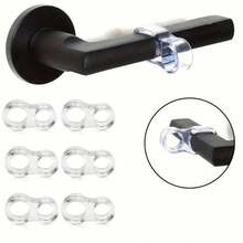 4/8/12pcs Soft & Durable Silicone Shock-Absorbing Door Stoppers, Quiet Door Buffers, Made Of PVC Material, Suitable For Home & Office Door Protection - Clear - View 6