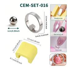 nailpop Multi-Function Anti-Slip Nail Art Tools For Spring & Summer, Hollow-Out Design For Perfect Manicure Effect | Ideal Gift For Mother's Day, Easter, And Independence Day | Portable, Easy-To-Use, Beginner-Friendly Nail Care Tools - Multicolor - View 10