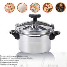 Lightweight Aluminum High Pressure Cooker / Silver Mini Pressure Cooker / Seafood Cooking Pot Suitable For Gas Stove, Suitable For Open Flame Cooking, Family Gatherings, Holiday Feasts - View 7