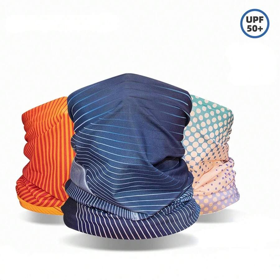 Outdoor Mountaineering Scarf Ice Silk Sunscreen Face Mask Bandana Unisex Scarf For Outdoor Fishing Biking - Dark Blue - View 1