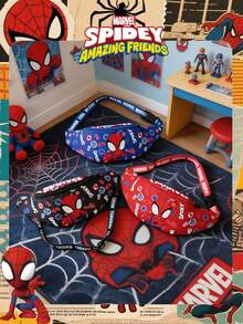 1 Pc Marvel Officially Licensed /Iron Man/Spider Man Pattern Fanny Pack,Multifunctional Sling Bag, Casual Crossbody Bag, Lightweight Adjustable Strap Chest Bag,Cartoon Coin Purse,Bum Bag, Ideal For Men,Teens, Young Fans,Students, Perfect For Daily School Runs, Outdoor Play, Theme Park Visits, Holiday Trips, Sports ﻿ - Multicolor - View 11
