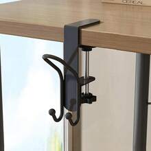 1pc Student Desk/Office Desk Side Hanging Hook, No Drilling Required, Movable, High Load-Bearing, Detachable - View 9