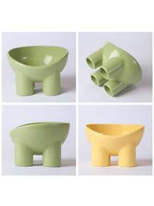 Tilted Cat Food Bowl With Neck Support, Anti-Spill Pet Bowl, Elevated Cat Feeder - 500ml - View 3