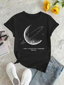 deyin Camisetas de mujer - Negro - Ver 2