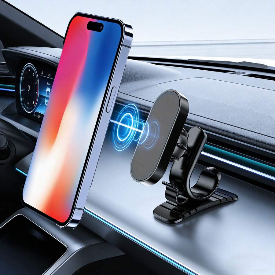 Magnetische Handyhalterung, starke Magnetkraft, stabile Verbindung, werkzeuglose Installation, geeignet für Autonavigation und Tischplatzierung, kompatibel mit verschiedenen Handy, praktisch für den täglichen Gebrauch