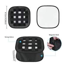 Eonix Bộ khuếch tán ánh sáng mềm chuyên nghiệp kích thước 16,14 x 16,14 inch, phù hợp với đèn LED Yongnuo | Tấm đèn gấp gọn di động, tương thích với các dòng YN600L II, YN900, YN300/IV và YN160 III, được làm từ polyamide. - Xem 9