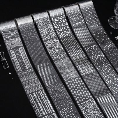 1 Cuộn băng keo PET, Bộ sưu tập Boundless Galaxy, Nhãn dán trong suốt, chống thấm nước, phong cách nghệ thuật tối giản, Thích hợp cho sổ lưu niệm, sổ tay, album, máy tính bảng và trang trí DIY, Văn phòng phẩm thiết yếu cho năm học mới.
