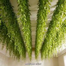 70 pièces Lianes de saule vert artificiel de luxe - Décoration de printemps/été sans entretien, lierre toujours vert résistant aux intempéries, convient pour arche de mariage, hôtel, décoration de plafond, treillis, décoration de fête, célébration saisonnière, jardin extérieur, toile de fond, écran pare-soleil, rideau de décoration artificielle, résistant aux intempéries, durable - Vert - Voir 2