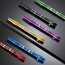 6pcs Aluminum Dart Shafts, 51mm Medium Length, 2BA Universal Thread, Engraved Durable Design, 6 Color Options, With Anti-Slip O-Rings For Improved Flight Stability, Suitable For Beginners And Professionals, Competition Practice And Leisure Games, Durable And Scratch-Resistant Dart Accessories, Great Gift Choice - Multicolor - View 9