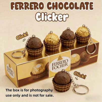 1pc Cute Realistic 3D Chocolate Shaped Squeeze Toy. Can Be Used As A Keychain And Backpack Pendant, Effectively Relieving Stress And Anxiety. Suitable For DIY Handicrafts, Miniature Scene Decoration In Supermarkets And Convenience Stores, And Also An Ideal Choice For Party Favors And Holiday Gifts.
