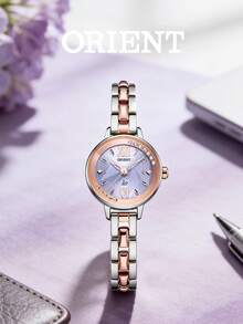Đồng hồ nữ Orient SWD09001V0, mặt số màu tím, dây đeo thép không gỉ màu bạc, đồng hồ đeo tay tối giản hàng ngày, đồng hồ thanh lịch dành cho nữ, món quà sinh nhật sang trọng dành cho phụ nữ. - Hồng - Xem 3