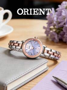 Đồng hồ nữ Orient SWD09001V0, mặt số màu tím, dây đeo thép không gỉ màu bạc, đồng hồ đeo tay tối giản hàng ngày, đồng hồ thanh lịch dành cho nữ, món quà sinh nhật sang trọng dành cho phụ nữ. - Hồng - Xem 4