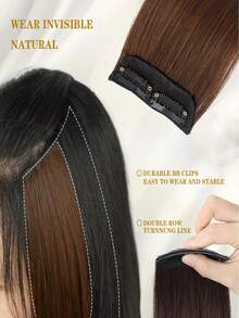 2 piezas Tapa de cabello corto y grueso de 8/12 pulgadas para mujeres, adecuado para cabello fino para aumentar el volumen - Multicolor - Ver 6