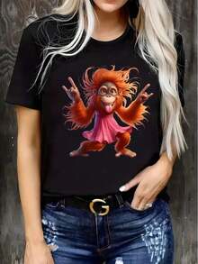 deyin Women T-Shirts - Black - View 2