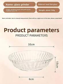 Glass Garlic Grinder Household Small Plate Garlic Ginger Puree Grinding Dish Seasoning Dish Small Ingredient Dish Dipping Sauce Dish Condiment Container - Multicolor - View 16