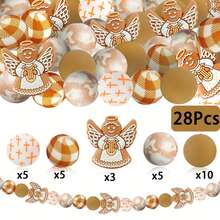 25 piezas/28 piezas/40 piezas Cuentas de silicona con forma de cruz de Jesús, blanco, marrón, rojo, negro, elementos de cruz, adecuados para pendientes, collares, bolsos, bolígrafos, cadenas de teléfono, brochas de maquillaje y otras manualidades de joyería, excelente para regalos de fiestas y cumpleaños - Elemento cruzado - Ver 14