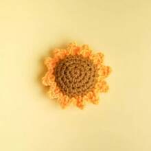 10 piezas de decoración de girasol de ganchillo hecho a mano, decoración de flores de algodón adecuada para manualidades DIY, accesorios de llavero, apto para mayores de 14 años - Multicolor - Ver 4