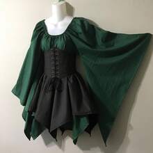 Cosplay Clothing - Dark Green and Black - View 1