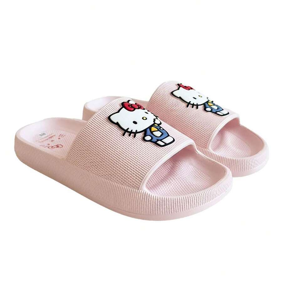 SANRIO Cerdá Hello Kitty Slide Sandals For Women And Teens - Hello Kitty Summer Pink Sandals, 100% Lightweight And Comfortable EVA, Non-Slip Sole, Officially Licensed, Size 36/37, For Beach, Pool And Home - Option 1 - View 1