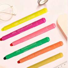 Bộ 3 bút dạ quang gel màu neon sáng, không lem, thích hợp cho việc viết nhật ký, học tập và sáng tạo nghệ thuật chuyên nghiệp. - Nhiều màu - Xem 5