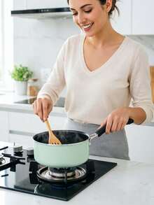 Nồi nấu sữa chống dính, nồi nấu thức ăn cho trẻ em, nồi nấu mì ăn liền, nồi nấu canh nhỏ, thích hợp cho bếp điện và bếp ga, dụng cụ nấu ăn chống dính. - Xem 5