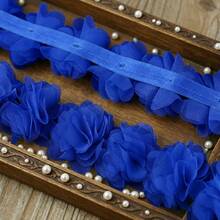 1 pieza Correa de bricolaje con diseño de flor - azul real - Ver 4