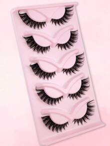 5D Foxy Eye Lashes, Natural Curl & Flare, Soft Fiber, Lightweight, Fluffy, One-Piece Style, Suitable For Beginners, Dates, Travels - View 9