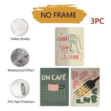 Bộ 3 tranh treo tường, tranh áp phích thời trang, tranh nghệ thuật hiện đại màu xanh lá cây và hồng, câu lạc bộ mì Ý, cà phê, tranh vẽ trên vải canvas nổi bật và tươi sáng, trang trí phòng khách, thiết kế thẩm mỹ phòng ngủ, quà tặng bạn bè, quà tân gia, không khung. - Phong cách trừu tượng A - Xem 9