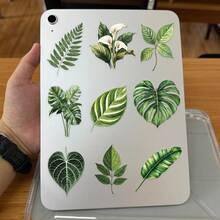 50 buah Stiker Tanaman Hijau untuk Scrapbook, Jurnal, Buku Catatan, Laptop, Casing Ponsel, Tablet, Skateboard, Koper, Kulkas, Dekorasi Pesta Liburan, Hadiah - daun - View 2