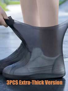 Portable Foldable Silicone Waterproof Boot Covers, Durable Anti-Slip Rain Shoe Covers, Reusable Elastic Shoe Covers, Unisex, Suitable For Outdoor Commuting - Multicolor - View 18