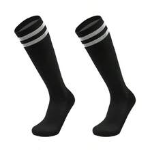 1 par de calcetines de fútbol de caña alta para niños y niñas, calcetines de fútbol cómodos y transpirables, calcetines deportivos que absorben el sudor, calcetines de fútbol gruesos, adecuados para correr, fútbol, baloncesto, rugby de adolescentes, uso profesional en entrenamiento deportivo, adecuados para todas las estaciones. - Multicolor - Ver 15