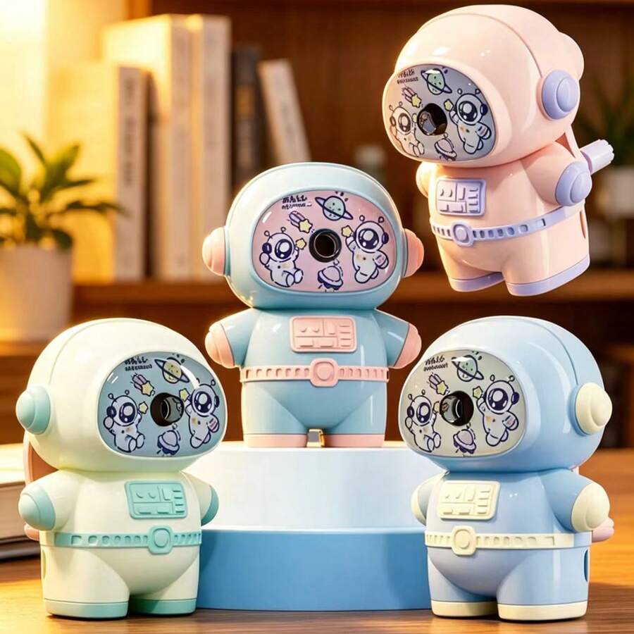 宇航员造型削笔器,手摇旋转式削笔器,礼品削笔器 - 彩色 - 查看 1