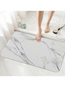 1pc Marble Pattern Bathroom Mat, Absorbent Non-Slip Toilet Mat, Shower Mat, Suitable For Bathroom, Kitchen, Hallway, Multiple Colors And Sizes Available - Multicolor - View 18