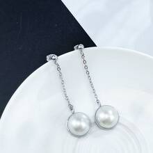 Ins Style Luxury Faux Pearl Long Earrings, 3 Colors Available, Elegant Daily Wear Earrings For Women - Multicolor - View 5