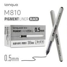 4支黑色0.2mm/0.3mm/0.4mm/0.5mm细头马克笔，适用于钥匙标记、绘画、思维导图、图表、子弹笔记、服装DIY、设计制图和注释。 - 彩色 - 查看 11