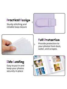 108 Pockets Photo Album, PU Leather Camera Film Photo Paper Storage Box, Stamp Collection Album - Multicolor - View 8