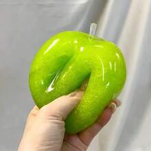 Slushie Green Apple Squishy - Moldable Non-Rebound Crunchy Fidget Toy| Perfect For Medium Grip Strength - 綠色 - 查看 6