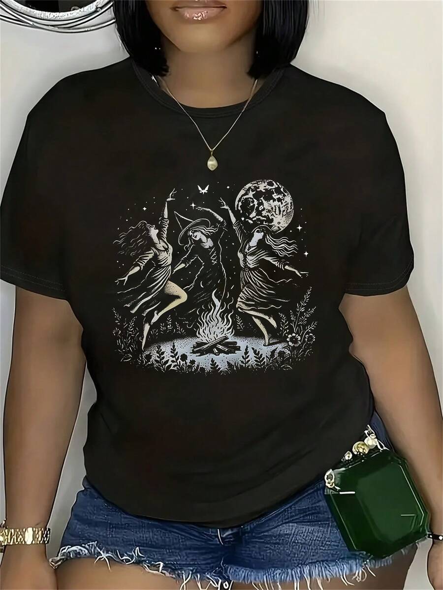 Women T-Shirts - Black - View 1