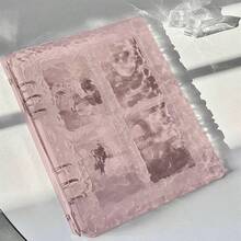 1个A5尺寸波浪形透明活页夹，亚克力透明文件袋，可用作笔记本、计划本、卡片夹、贴纸簿、相册、文具 - A5 - 查看 11