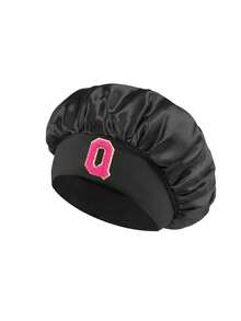 1 Piece Boys Girls Black Satin Bonnet Kids' Black Silky Sleep Cap For Hair Protection Soft Nighttime Headwear For School, Sleepovers & Travel Aged 3-16Y - Black - View 8