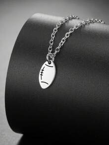 LIKGREAT Fashion Ball Necklace Stainless Steel Jewelry Rugby Charm Pendant Necklaces For Women Men Sports Trinket Choker Gift - Rugby Series - View 2