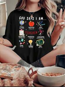 Women T-Shirts - Black - View 1