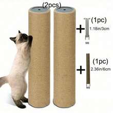 Bộ 2 cột dây thừng sisal, cột thay thế cho trụ cào móng mèo, vật liệu tự làm cây cào móng cho mèo bằng dây thừng gai. - Màu vàng - Xem 8