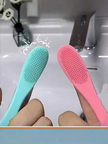 4/2/1pcs Silicone Nose Brush, Facial Pore Cleaner, Portable Blackhead Massage Brush, Beauty Cleaning Tool, Face Wash Brush, Keeps Face Clean, Home Living/Household Cleaning And Personal Care/Personal Care And Cleaning Tools/Cleaning Tools - Multicolor - View 12