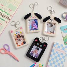 Ins Cartoon Puppy Cute Plush Card Holder Girl Three-Inch  Card Holder Star Photo Card Display Pendant - mèo trắng - Xem 2
