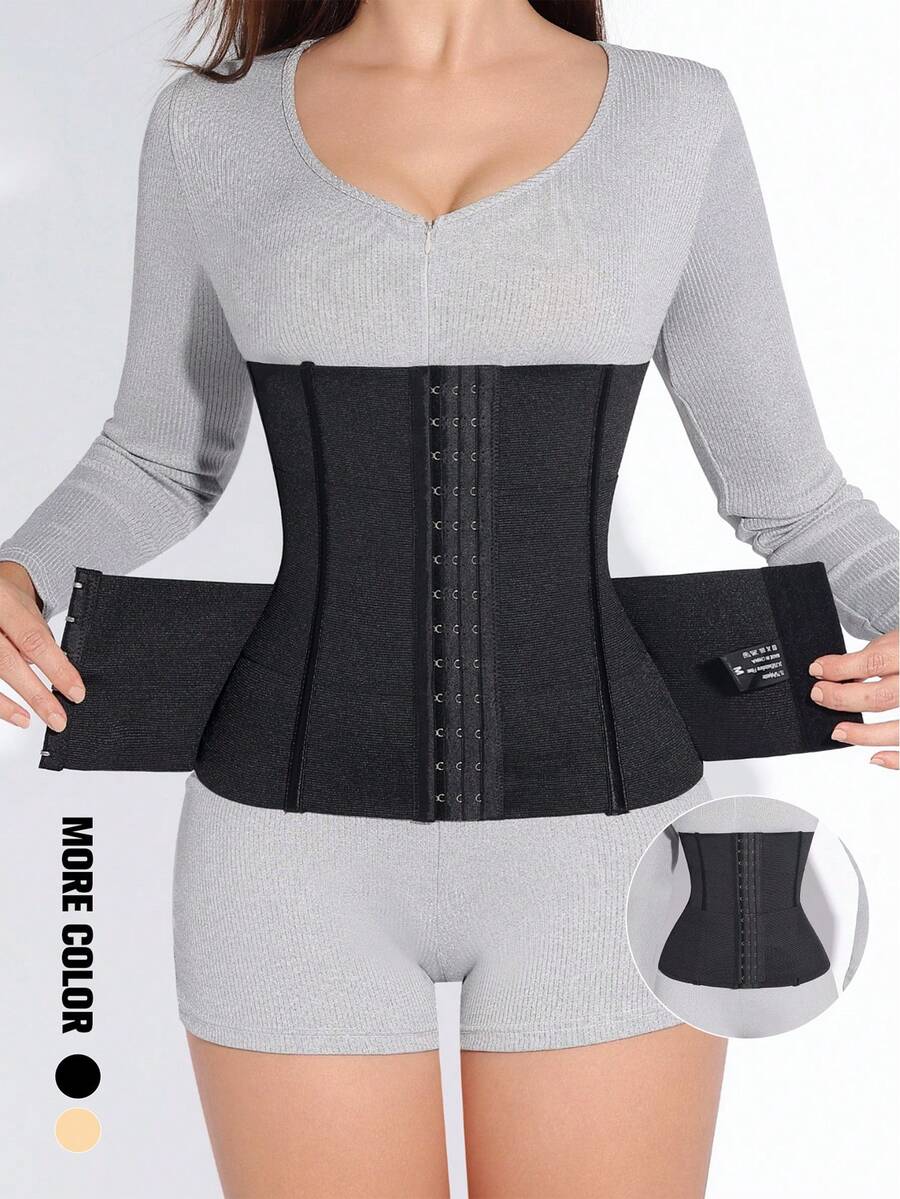 MISTHIN 5pcs Steel Bone Reinforced Back Support Women Waist Trainer Tummy Control Body Shaper Cincher Girdle - Multicolor - View 1