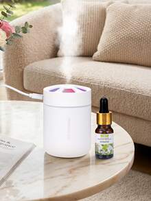 180mL Mini Air Aromatherapy Humidifier, 10ml Essential Oil, Car Large Mist, Quiet Multi-Color Light Humidifier, Compact Air Conditioner Room Humidifier, Refillable Water Tank, Battery Not Included, USB Powered, Christmas Gift/Valentine's Day/Birthday Gift - 多色 - 查看 1