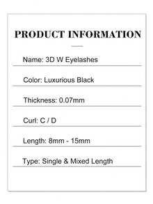 Winky Beauty 3DW Shape Pre-Made Fan Eyelash Extensions 12 Rows 0.07mm W-Shape Auto-Bloom Single Eyelashes Dense Full Coverage Eyelash Clusters False Eyelashes - View 8